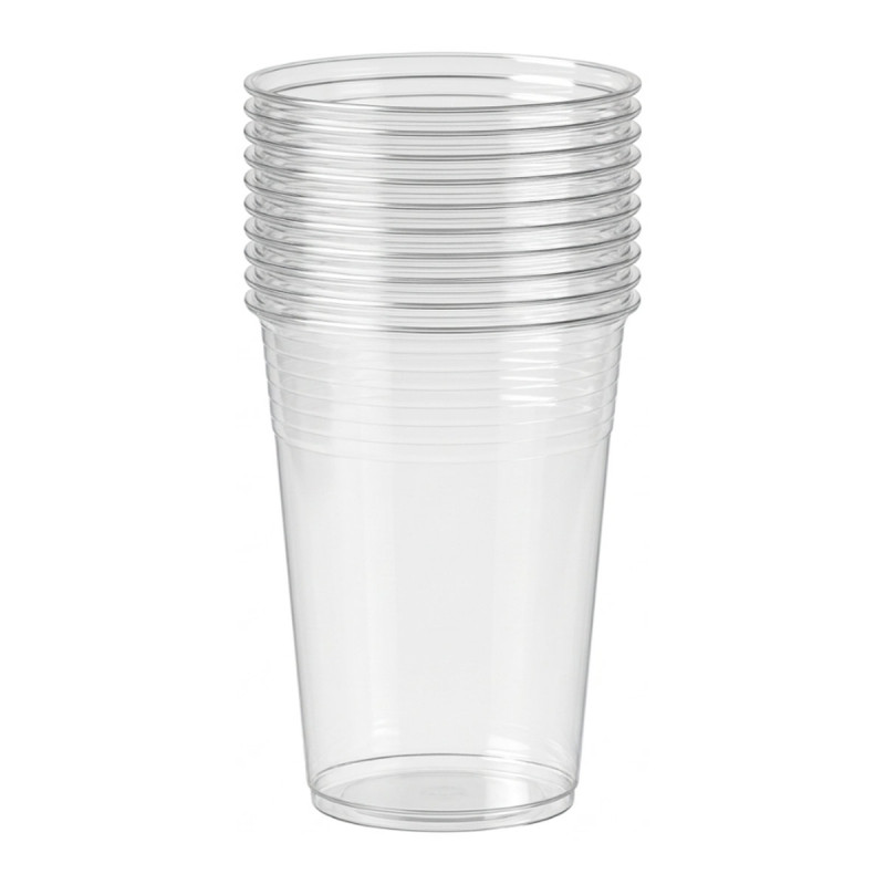 Kubek do piwa plastikowy 400 ml PP jednorazowy przezroczysty 50 szt.