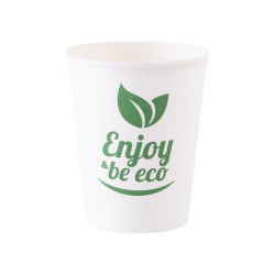 Kubek papierowy BIAŁY Enjoy&BeEco 300ml 50szt. do napojów zimnych i g