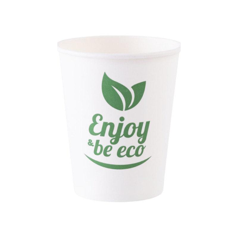 Kubek papierowy BIAŁY Enjoy&BeEco 300ml 50szt. do napojów zimnych i g