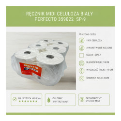 Ręcznik Midi Celuloza Biały Perfecto 359022 Sp-9