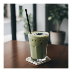 Słomki plastikowe shake PP 7x220 mm czarne, wielorazowe, 500 szt