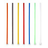 Słomki plastikowe shake PP 7x220 mm mix kolorów, wielorazowe, 500 szt
